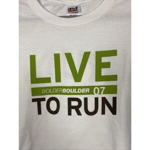 Bolder to Boulder 2007 T Shirt Sz XL White 5K Running‎ Race Live to Run Colorado